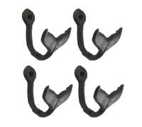 RetroNest Whale Tail Wall Hooks, 4PCS Coastal Towel Hanger Decor | Durable cast iron hooks, ocean style design for bathroom, easy mounting on walls B