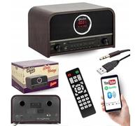 Retropolis Boston Radio Vintage Dab+ FM/AM/SW - Bluetooth, USB-A, CD, LED, Haut-parleurs 2x15W, Design Rétro