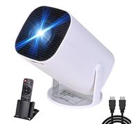 Retroprojecteur 4K Videoprojecteur Projecteur Video Mini Portable WiFi 6 Bluetooth Portatif Projector TV Telephone Mur Retroprojo Plafond Connecté avec Android 11 Film Ultra HD + Support de Téléphone