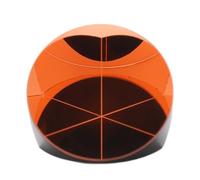 Rétroréflecteur trièdre, cube de prisme d'angle recouvert de cuivre, verre optique de haute précision et durable de 25,4 mm pour les professionnels de l'arpentage et les