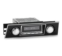 RetroSound HC-401-03-93 Hermosa Radio pour véhicules classiques avec façade chromée et boutons Noir