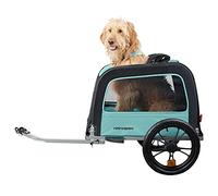 Retrospec Rover Hauler Remorque de vélo pour animal domestique - Porte-vélo pour chiens de petite et moyenne taille - Cadre pliable avec roues de 40,6 cm - Sol antidérapant et laisse intérieure - Blue