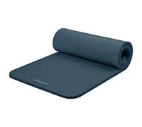 Retrospec Solana Tapis de yoga antidérapant de 2,5 cm d'épaisseur avec sangle en nylon pour yoga à domicile, Pilates, étirements, entraînements au sol et remise en forme, bleu océan