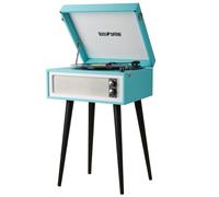 RETROSPILER Tourne-Disque avec Support, 3 Vitesses avec Haut-parleurs intégrés et Pieds Amovibles, enregistreur USB Bluetooth, entrée auxiliaire (Bleu)