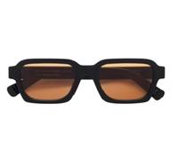 Retrosuperfuture Lunettes de soleil Caro Refined Acétate Noir Marron Carré Unisexe Taille 52 mm