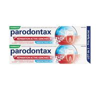 Retrouvez des gencives saines et confortables avec PARODONTAX Dentifrice Réparation Active Gencives Menthe Fraîche, lot de 2 tubes de 75ml - Lot de 2