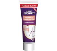 Retrouvez des pieds doux et sans rugosités grâce à la crème exfoliante MERCUROCHROME, tube de 80ml, action immédiate contre les peaux mortes, fabrication française - Lot de 3
