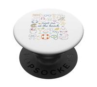 Retrouvez-Moi à The Beach Summer Vacation Vibes PopSockets PopGrip Adhésif