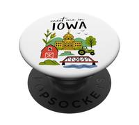 Retrouvez-Moi dans Les scènes de l'Iowa Capitol Corn Barn PopSockets PopGrip Adhésif