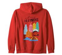 Retrouvez-Moi dans l'Illinois Skyline Tractor Bean Sweat à Capuche