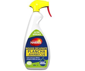 Retrouvez une plancha propre en un instant avec le nettoyant mousse HARRIS format 750 mL, spécial plancha et barbecue, contact alimentaire, Ecolabel - Lot de 3