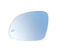 Rétrovise Latéral Verre Pour VW Pour Tiguan 2009-2016 Pour Sharan Pour Skoda Pour Yeti Rétroviseur Latéral Chauffant Avec Avertissement Angle Mort Aile Blanche(Right Side RH)