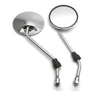 Rétroviseur 1 Paire De Rétroviseurs Universels Pour Moto Filetage 8 Mm Ronds Ovales Convexes Réglables Accessoires