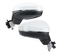 Retroviseur Complet Pour VW Pour Tiguan 2018-2023 Rétroviseur Intérieur Blanc À Double Prise Avec Surveillance D'angle Mort (8 Fils)(1 pair)