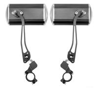 Rétroviseur Convexe E-Bike Large Résistant Rétroviseur Convexe | Alliage aluminium léger, vision grand angle, sécurité accrue, finition pour robuste, toutes conditions météo(Black)