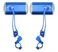 Rétroviseur Convexe E-Bike Large Résistant Rétroviseur Convexe | Alliage aluminium léger, vision grand angle, sécurité accrue, finition pour robuste, toutes conditions météo(Blue)
