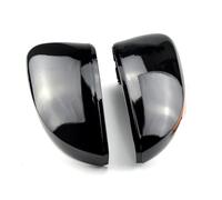 Retroviseur Couvercle Couvercle De Rétroviseur Latéral ABS, Garniture Coque Remplacement, Capuchons Rétroviseurs Latéraux Noirs Pour VW Pour Polo MK5 6R 6C(Bright black)