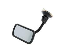 Rétroviseur d’angle mort convexe avec col de cygne noir, longueur totale 200 mm, miroir 55x115 mm