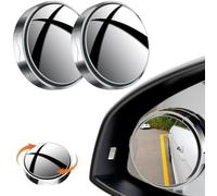 Rétroviseur d'angle mort pour Lancia Ypsilon 5 porte 2011- | 2 Pièces, Ventouse À Vide, Réglable À 360 Degrés, Verre HD, Cadre Résistant, Vision Claire, Miroir Convexe De Sécurité
