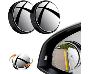 Rétroviseur d'angle mort pour Lancia Ypsilon 5 porte 2011- | 2 Pièces, Ventouse À Vide, Réglable À 360 Degrés, Verre HD, Cadre Résistant, Vision Claire, Miroir Convexe De Sécurité