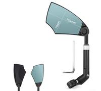 Rétroviseur de guidon de vélo réglable à 360 degrés, rétroviseur gauche ou droit pour support de guidon, adapté aux modèles de scooter, rétroviseur pour barre de 20 à 23 mm, plastique PP, verre, noir