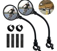 Rétroviseur de guidon de vélo Rétroviseur de vélo convexe haute définition : miroir acrylique grand angle de 8,5 cm. Ce rétroviseur incurvé élargit le champ de vision, le rendant plus clair et plus la