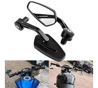 Rétroviseur de guidon - Rétroviseur universel pour moto CNC en alliage d'aluminium pour guidon creux de 7/8' de Street Sport Bike Cruiser Scooter Cafe Racer #2 Noir