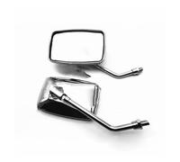Rétroviseur De Moto 1 Paire Rétroviseurs Latéraux Universels Noirs 10 Mm pour Moto Filetage Rectangulaire Rétroviseurs Latéraux Moto(Silver)