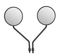Rétroviseur de Moto Aramox, 2 Pièces 8mm / 0.3in Rétroviseurs Latéraux Ronds Rétro Universels Noirs pour Scooter de Vélo électrique de Moto