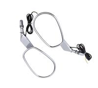 Rétroviseur De Moto Avec Clignotant, Rétroviseur Latéral Réglable Pour Modèles Pour Har&ley À Partir De 1997 compatibles(Chrome)