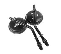 Rétroviseur De Moto De Remplacement De 8 Mm, Barre Courte De 3 Pouces, Miroir Rond, Compatible for Dyna, Compatible for Bobber, Compatible for Chopper, Old School 1982-2018(B)