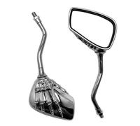 Rétroviseur De Moto En Forme De Crâne Chromé, 1 Paire, 10mm, 8mm