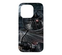 Rétroviseur de Moto Grim Reaper Horreur Coque pour iPhone 15 Pro