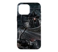 Rétroviseur de Moto Grim Reaper Horreur Coque pour iPhone 16 Pro Max