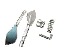 Rétroviseur De Moto Latéral Pour CBF1000 VF750 Pour SABRE VFR800 VF 750 VFR 800(Argent)