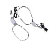 Rétroviseur De Moto Pour Harley Pour Davidson Avec Clignotant Rétroviseur Latéral Réglable(Argent)