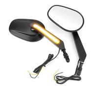 Rétroviseur De Moto Pour Harley Pour Davidson Avec Clignotant Rétroviseur Latéral Réglable(Black)
