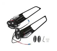 Rétroviseur de moto pour Ninja ZX6R ZX10R 250 YZF R1 R3 R125 R15 R6 R25 de rechange en aluminium rotatif à 360° réglable (avec lumière)