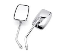 Rétroviseur de Moto Rétroviseurs latéraux universels pour Moto, 1 Paire, 10 mm, chromés, rectangulaires, rétro, en métal Moto Rétroviseurs Latéraux