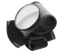 Rétroviseur de Poignet Réglable Miroir Convexe pour Cyclistes | Nylon Noir, Fixation au Poignet, Aperçu Rapide, Port Facile, sans Encombrement du Guidon, Adapté aux Vélos Électriques