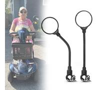 Rétroviseur de scooter électrique - 360 ° rotation grand angle rétroviseur pour scooter de mobilité Senior et assistance en fauteuil roulant, 2pcs