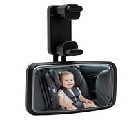 Rétroviseur de siège arrière pour bébé - Rotatif à 360° - Avec clip à crochet - Rétroviseur de voiture pour siège enfant et coque bébé - Rétroviseur convexe pour la plupart des voitures