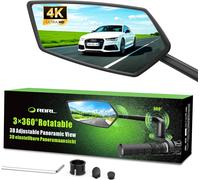 Rétroviseur De Vélo 3d Réglable Pour Une Vision Panoramique Rotation À 360° Et Pliable Rétroviseur En Verre Véritable Incassable Rétroviseur De Guidon Compact Durable Pour Vélo¿Gauche¿