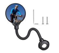Rétroviseur de Vélo à Guidon Réglable 360° - Miroir Convexe en Acrylique Rotatif - Sécurité pour VTT, Électrique, Cyclomoteur