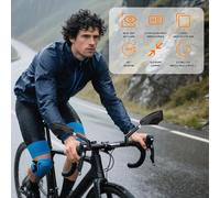 Rétroviseur de vélo arrière - Miroir de vélo à angle large, montage résistant aux chocs | Équipement de sécurité compact avec verre pour route, VTT, tournoi, équitation en plein air