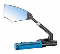 Rétroviseur de vélo en verre antireflet réglable 14 à 19 cm Angle 360° gauche | Grand champ de vision HD | Montage supérieur et inférieur | Incassable et durable | Rétroviseur convexe pour vélo