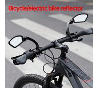 Rétroviseur de vélo, rétroviseur convexe réglable, miroir plat, accessoires de cyclisme extérieur, vélo de montagne, vélo électrique, disponible côté gauche et droit Rétroviseur carré gauche + droite,