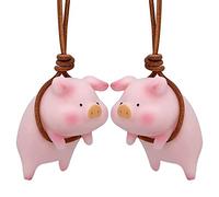 Rétroviseur De Voiture De Remorque 2 Pièces Cochon Drôle Mignon Décoration Pendentif Pour Les Accessoires De Décoration Intérieure Automatique