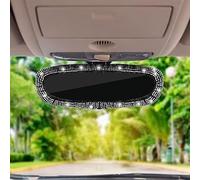Rétroviseur De Voiture (Diamant De Cristal Blanc), Rétroviseur De Voiture En Strass Étincelant Ceinture Élastique Rétroviseur De Voiture Couverture Femelle Accessoires De Rétroviseur Universels