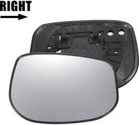 Rétroviseur De Voiture Droit De Remplacement Avec Plaque De Support En Verre Blanc Non Chauffant Pour Honda Jazz Fit 2009-2013